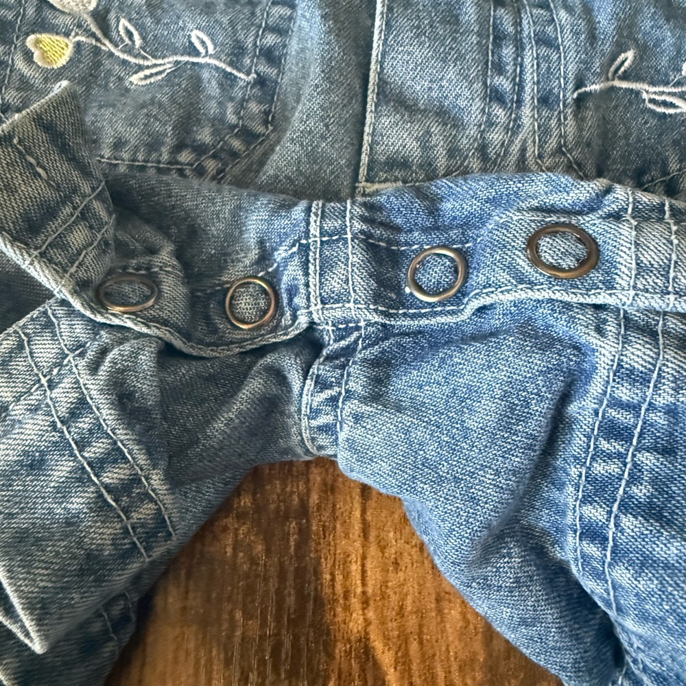 Vintage Arizona Jean Company Blue Denim Overalls with Embroidery - Picture 4 of 11